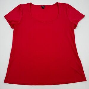 Torrid Red Square Neck Short Sleeve Tunic Top Plus Size 0